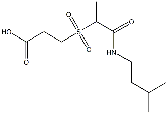 3-({1-[(3-methylbutyl)carbamoyl]ethane}sulfonyl)propanoic acid Structure