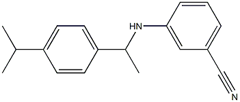 3-({1-[4-(propan-2-yl)phenyl]ethyl}amino)benzonitrile 구조식 이미지