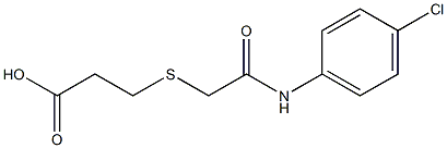 3-({2-[(4-chlorophenyl)amino]-2-oxoethyl}thio)propanoic acid 구조식 이미지