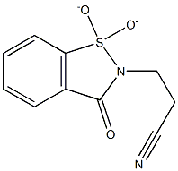 3-(1,1-dioxido-3-oxo-1,2-benzisothiazol-2(3H)-yl)propanenitrile 구조식 이미지