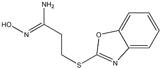 3-(1,3-benzoxazol-2-ylsulfanyl)-N'-hydroxypropanimidamide 구조식 이미지