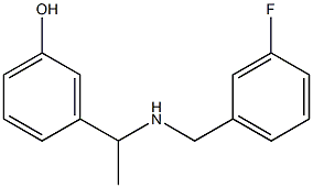 3-(1-{[(3-fluorophenyl)methyl]amino}ethyl)phenol 구조식 이미지