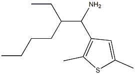 3-(1-amino-2-ethylhexyl)-2,5-dimethylthiophene 구조식 이미지