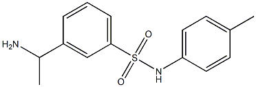 3-(1-aminoethyl)-N-(4-methylphenyl)benzene-1-sulfonamide 구조식 이미지