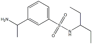 3-(1-aminoethyl)-N-(pentan-3-yl)benzene-1-sulfonamide Structure