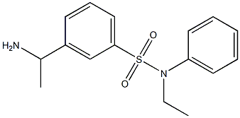 3-(1-aminoethyl)-N-ethyl-N-phenylbenzene-1-sulfonamide 구조식 이미지