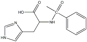 3-(1H-imidazol-4-yl)-2-(1-phenylacetamido)propanoic acid 구조식 이미지