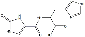 3-(1H-imidazol-4-yl)-2-[(2-oxo-2,3-dihydro-1H-imidazol-4-yl)formamido]propanoic acid 구조식 이미지