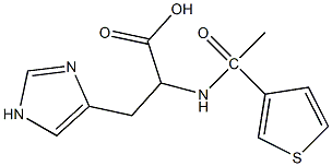 3-(1H-imidazol-4-yl)-2-[1-(thiophen-3-yl)acetamido]propanoic acid Structure