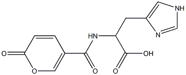 3-(1H-imidazol-4-yl)-2-{[(2-oxo-2H-pyran-5-yl)carbonyl]amino}propanoic acid 구조식 이미지