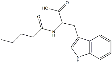 3-(1H-indol-3-yl)-2-pentanamidopropanoic acid 구조식 이미지