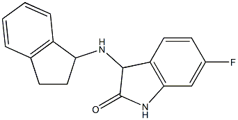 3-(2,3-dihydro-1H-inden-1-ylamino)-6-fluoro-2,3-dihydro-1H-indol-2-one 구조식 이미지