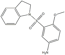 3-(2,3-dihydro-1H-indole-1-sulfonyl)-4-methoxyaniline Structure