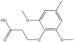 3-(2,6-dimethoxy-4-methylphenoxy)propanoic acid 구조식 이미지