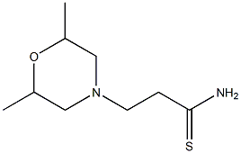 3-(2,6-dimethylmorpholin-4-yl)propanethioamide Structure
