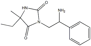 3-(2-amino-2-phenylethyl)-5-ethyl-5-methylimidazolidine-2,4-dione Structure