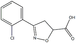 3-(2-chlorophenyl)-4,5-dihydro-1,2-oxazole-5-carboxylic acid 구조식 이미지