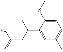 3-(2-methoxy-5-methylphenyl)butanoic acid 구조식 이미지