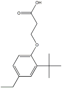 3-(2-tert-butyl-4-ethylphenoxy)propanoic acid 구조식 이미지