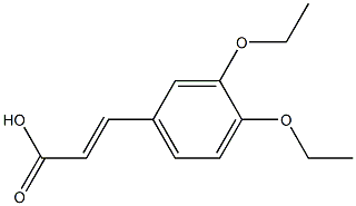 3-(3,4-diethoxyphenyl)prop-2-enoic acid 구조식 이미지