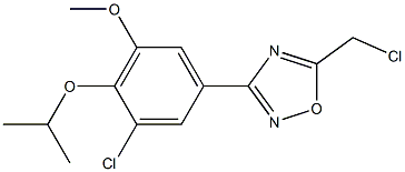 3-(3-chloro-4-isopropoxy-5-methoxyphenyl)-5-(chloromethyl)-1,2,4-oxadiazole Structure