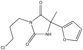 3-(3-chloropropyl)-5-(furan-2-yl)-5-methylimidazolidine-2,4-dione Structure