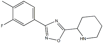 3-(3-fluoro-4-methylphenyl)-5-(piperidin-2-yl)-1,2,4-oxadiazole Structure