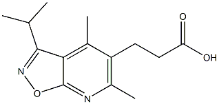 3-(3-isopropyl-4,6-dimethylisoxazolo[5,4-b]pyridin-5-yl)propanoic acid 구조식 이미지