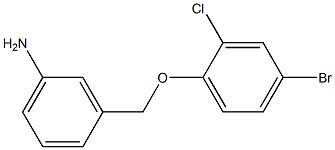 3-(4-bromo-2-chlorophenoxymethyl)aniline Structure