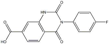 3-(4-fluorophenyl)-2,4-dioxo-1,2,3,4-tetrahydroquinazoline-7-carboxylic acid Structure