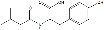 3-(4-hydroxyphenyl)-2-[(3-methylbutanoyl)amino]propanoic acid 구조식 이미지