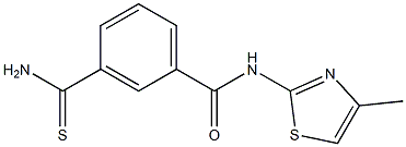 3-(aminocarbonothioyl)-N-(4-methyl-1,3-thiazol-2-yl)benzamide 구조식 이미지