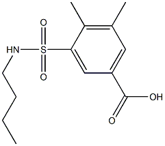 3-(butylsulfamoyl)-4,5-dimethylbenzoic acid 구조식 이미지