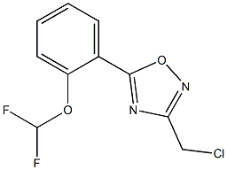 3-(chloromethyl)-5-[2-(difluoromethoxy)phenyl]-1,2,4-oxadiazole Structure