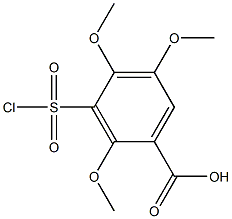 3-(chlorosulfonyl)-2,4,5-trimethoxybenzoic acid Structure