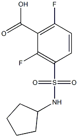 3-(cyclopentylsulfamoyl)-2,6-difluorobenzoic acid 구조식 이미지