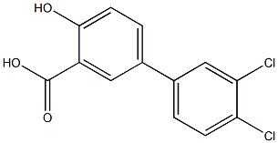 3',4'-dichloro-4-hydroxy-1,1'-biphenyl-3-carboxylic acid Structure