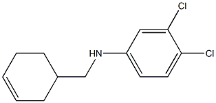 3,4-dichloro-N-(cyclohex-3-en-1-ylmethyl)aniline 구조식 이미지