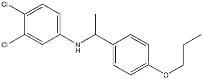 3,4-dichloro-N-[1-(4-propoxyphenyl)ethyl]aniline Structure