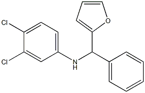 3,4-dichloro-N-[furan-2-yl(phenyl)methyl]aniline 구조식 이미지