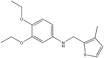 3,4-diethoxy-N-[(3-methylthiophen-2-yl)methyl]aniline Structure