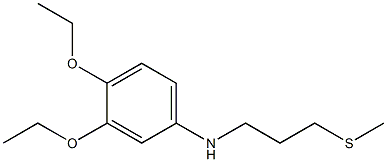 3,4-diethoxy-N-[3-(methylsulfanyl)propyl]aniline Structure