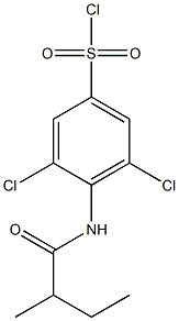 3,5-dichloro-4-(2-methylbutanamido)benzene-1-sulfonyl chloride 구조식 이미지