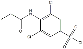 3,5-dichloro-4-propanamidobenzene-1-sulfonyl chloride 구조식 이미지