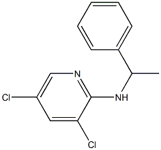 3,5-dichloro-N-(1-phenylethyl)pyridin-2-amine 구조식 이미지