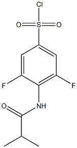 3,5-difluoro-4-(2-methylpropanamido)benzene-1-sulfonyl chloride 구조식 이미지