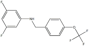 3,5-difluoro-N-{[4-(trifluoromethoxy)phenyl]methyl}aniline 구조식 이미지