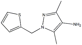 3,5-dimethyl-1-(thiophen-2-ylmethyl)-1H-pyrazol-4-amine 구조식 이미지