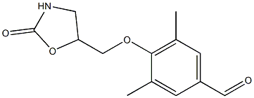 3,5-dimethyl-4-[(2-oxo-1,3-oxazolidin-5-yl)methoxy]benzaldehyde 구조식 이미지