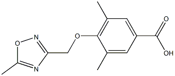 3,5-dimethyl-4-[(5-methyl-1,2,4-oxadiazol-3-yl)methoxy]benzoic acid 구조식 이미지